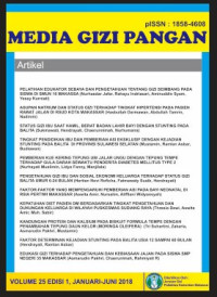 Image of Media Gizi Pangan : Jounal of Nutrition and Food Science, Volume XXVII Edisi 2 Juli-Desember 2020